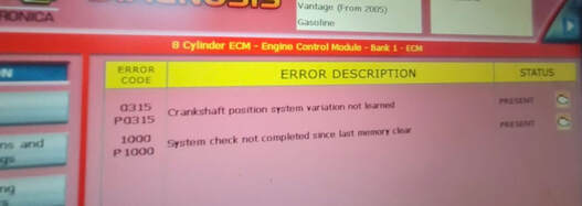 Aston Martin Vantage DTC P0315 & P1000 Resolved | ECU File Services