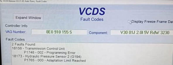 Audi A4 B6: Understanding DTC Codes P1748 and P1765