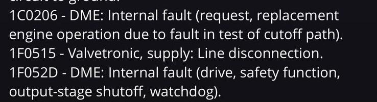 BMW 340i F30 MG1CS003 DTCs (1C0206, 1F052D): Expert Fix & Repair Guide