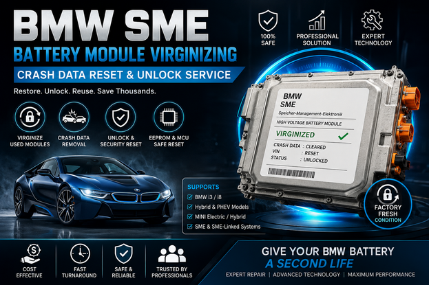BMW SME Battery Module Virginizing | Crash Data Reset & Unlock Service