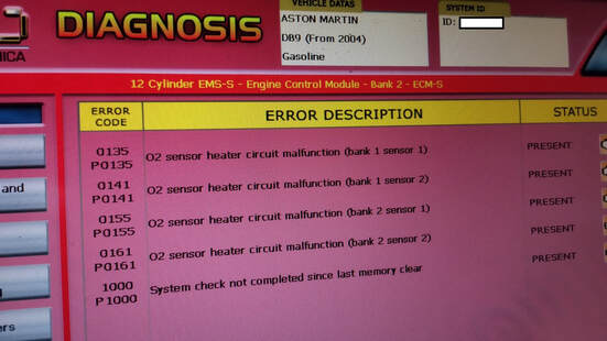 Aston Martin ECU File Services | Fix DTCs P0135, P0141, P0155, P0161, P1000