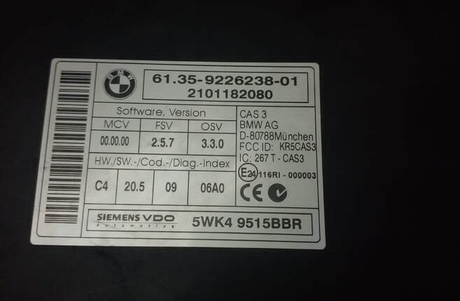Enhance BMW CAS3+ Performance with 61.35-9226238-01 D-Flash & P-Flash Files