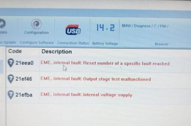 BMW 750 Hybrid F04 - EME Faulty DTCs (21EEA0, 21EF46, 21EFBA) Solutions
