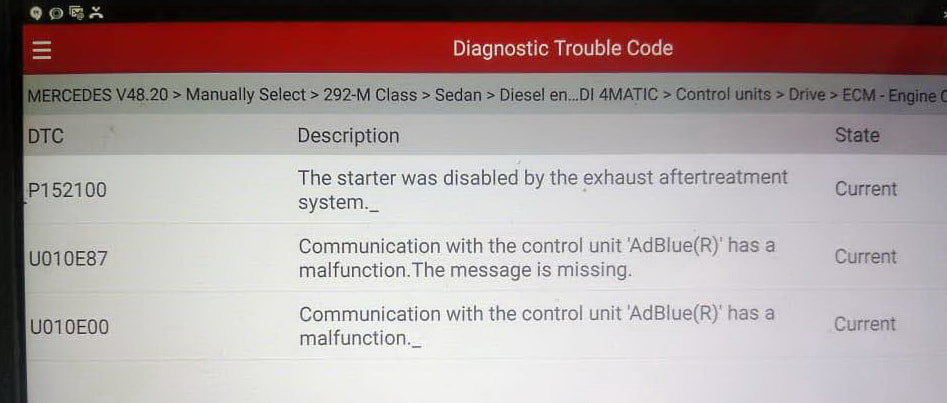 Mercedes DTCs Decoded: P152100, U010E87, U010E00 – Your Guide to Professional ECU Solutions