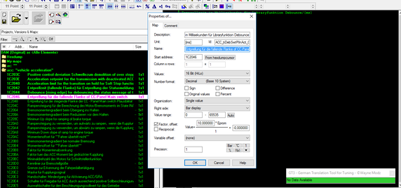 WinOLS Automatic maps translate German to English