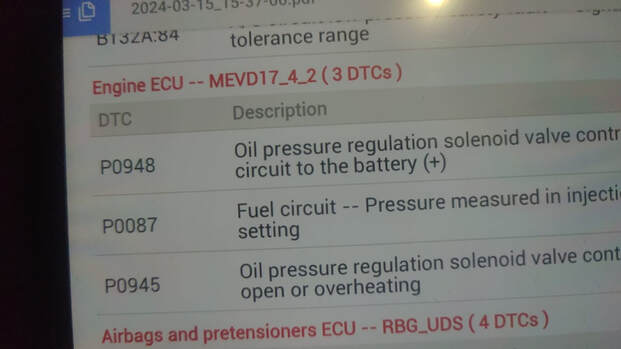 Solve Citroen DS4 ECU Issues: DTC P0948, P0087, P0945