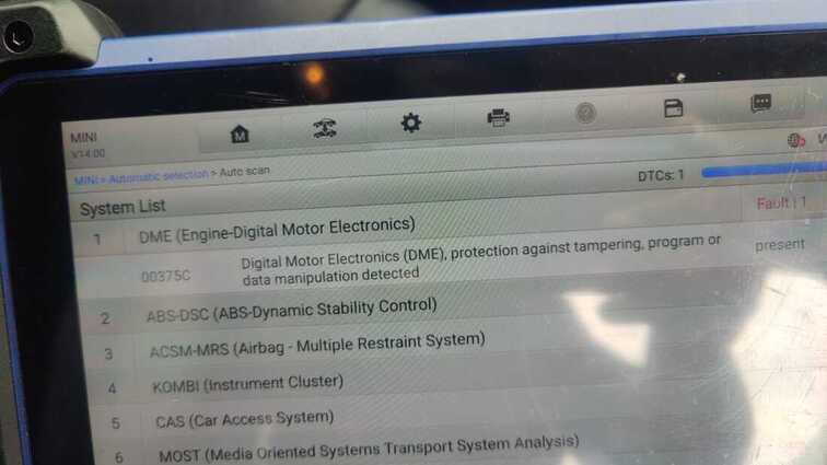 Understanding BMW DTC 00375c: DME Tampering Protection and Solutions